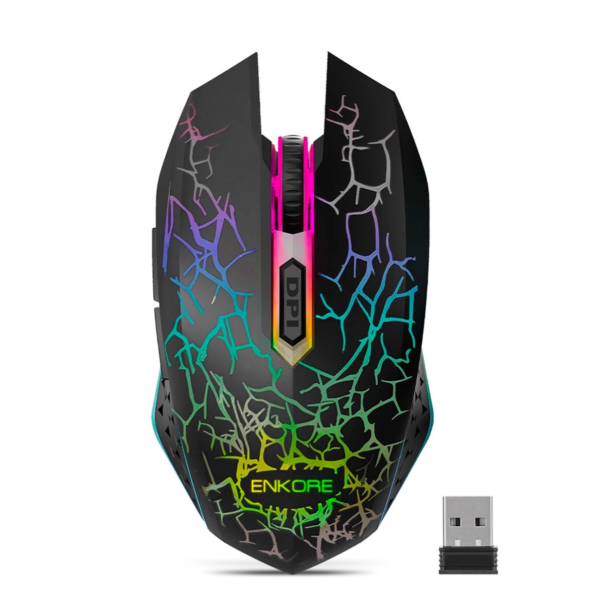 ENKORE - Mouse Gamer Inalámbrico Active 3 EMK-500 Bluetooth Recargable