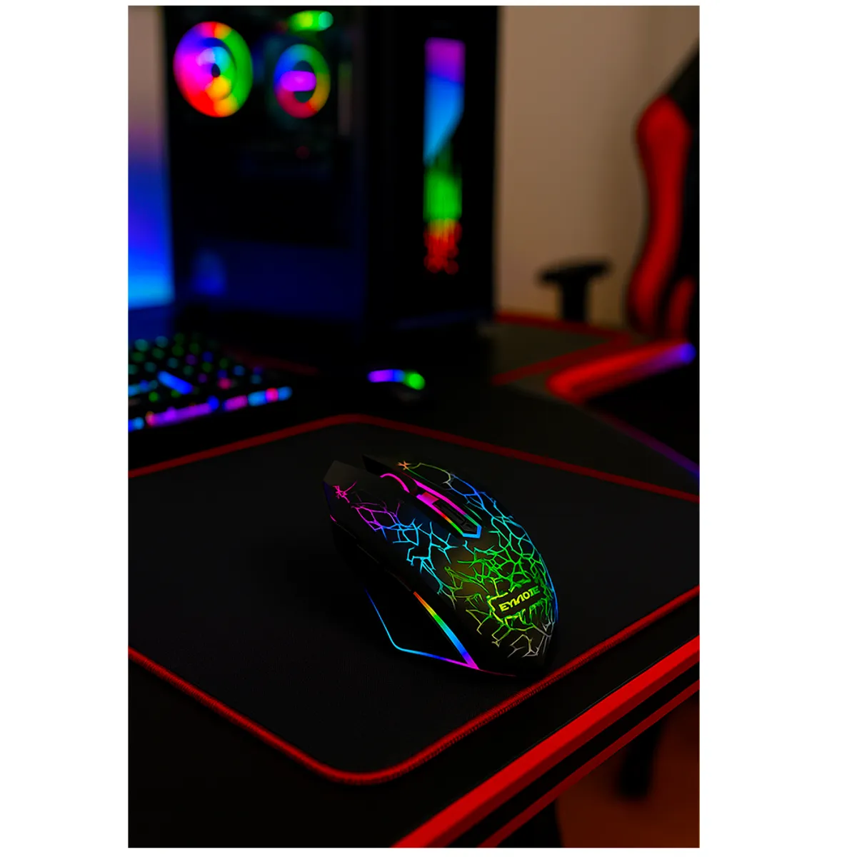 ENKORE - Mouse Gamer Inalámbrico Active 3 EMK-500 Bluetooth Recargable