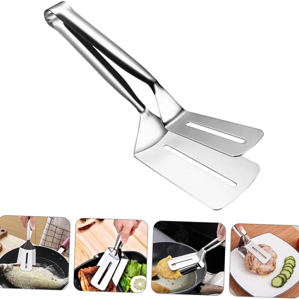 GENERICO - ESPÁTULAS PARA UTENSILIOS DE COCINA DE ACERO INOXIDABLE