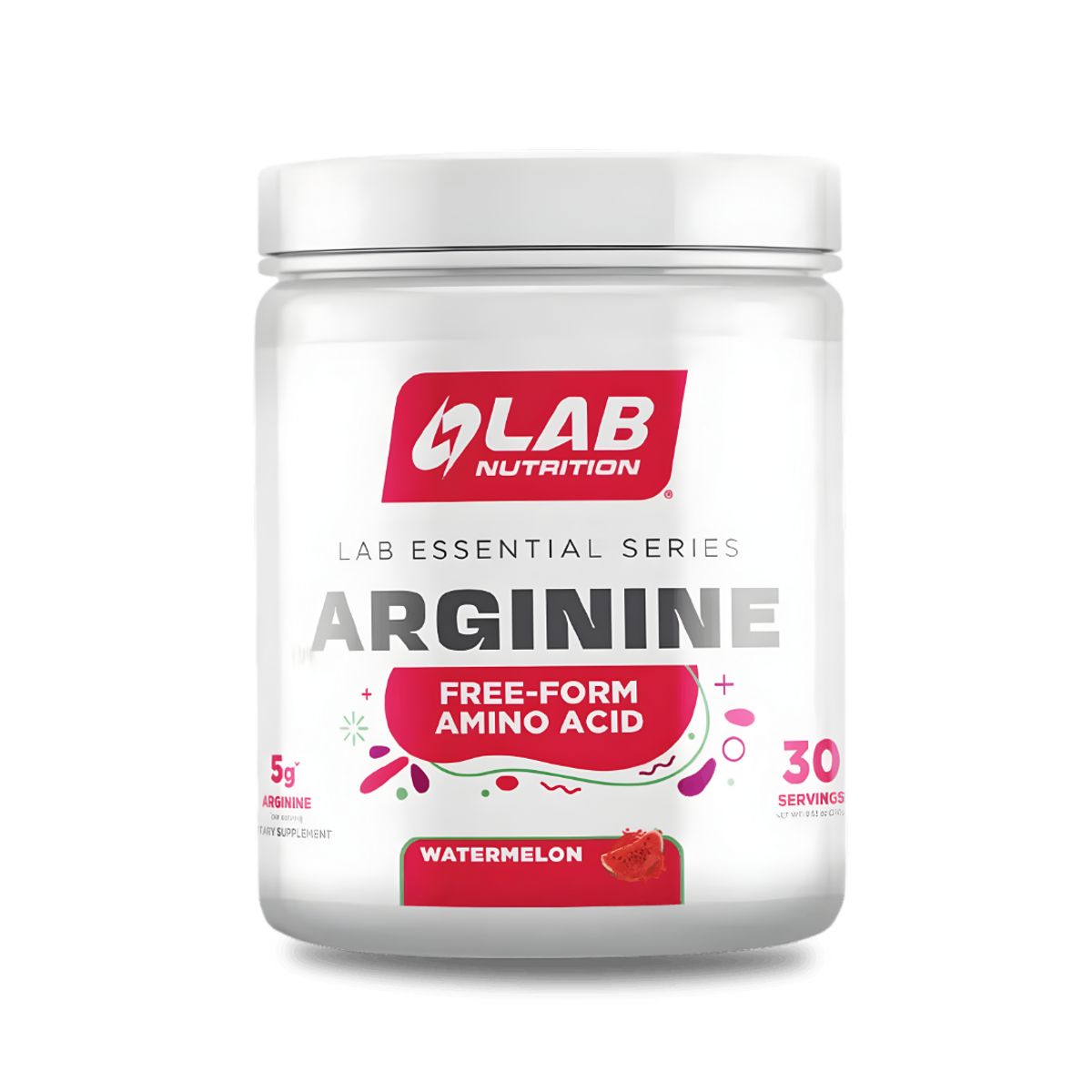 LAB NUTRITION USA - L-Arginine - Arginina Lab Nutrition 30 servicios - Watermelon