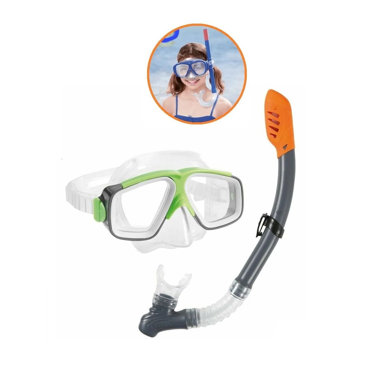 GENERICO - Máscara Plomo y Snorkel Buceo set Piscina