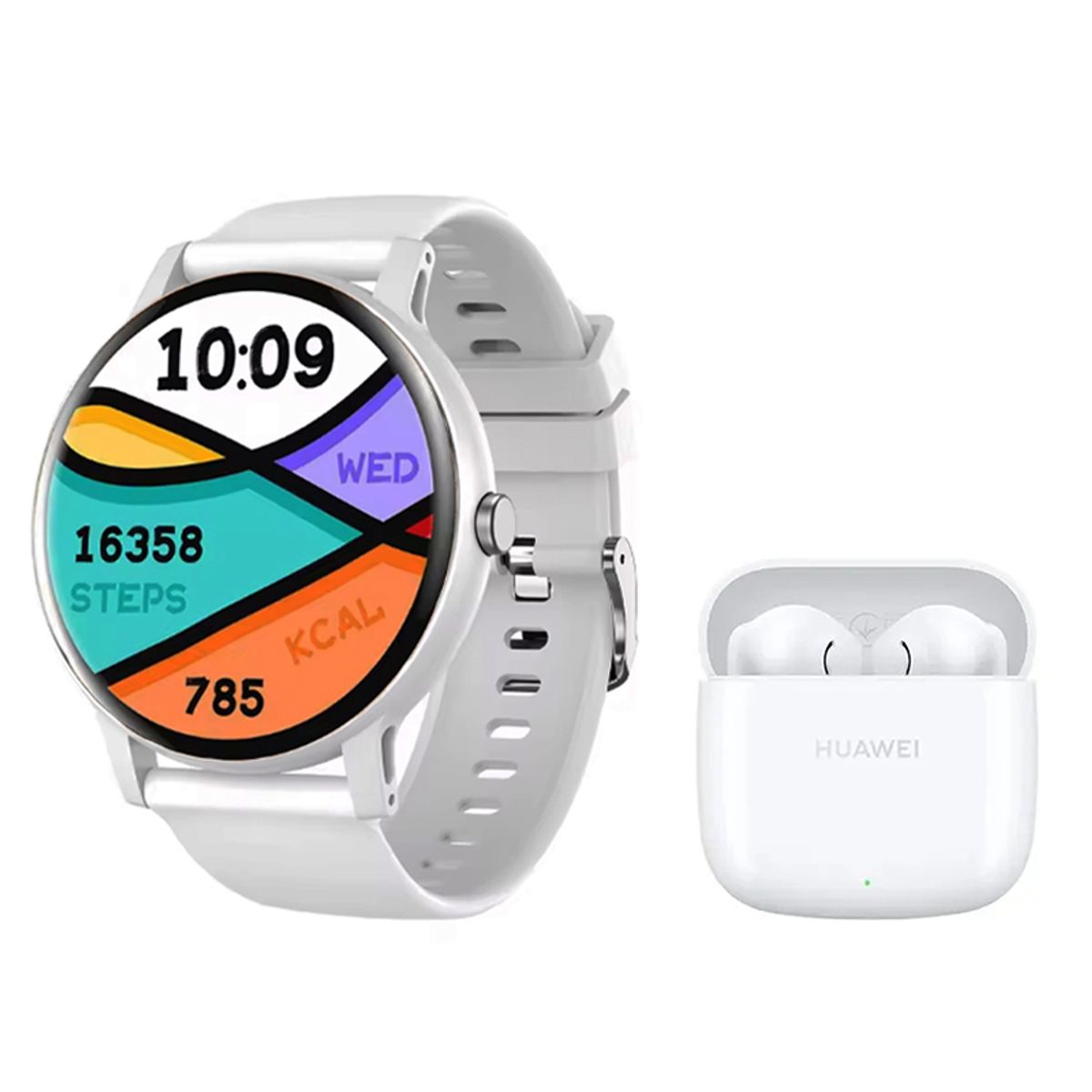 HUAWEI - HUAWEI Freebuds se 2 Audífonos Blanco y Toumi Fit 2-W Reloj inteligente