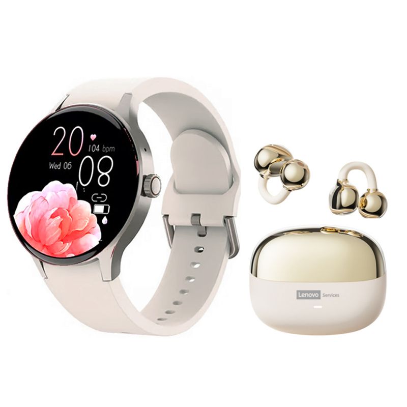 LENOVO - Lenovo LE06 Audífonos-Blanco y Y80 B Reloj inteligente