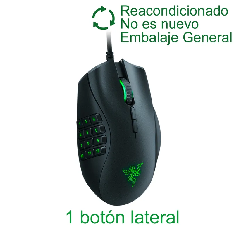 RAZER - Razer Gamer Mouse Naga Trinity 12botón Reacondicionado SemiNuevo-Negro