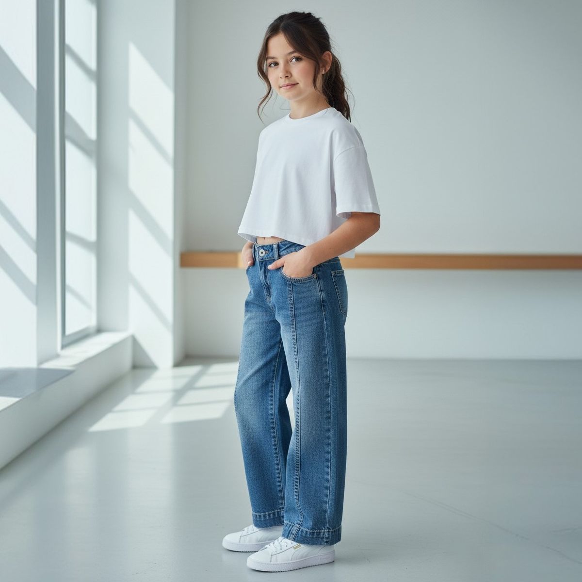 GENERICO - Jean Palazzo Denim Niña  Angela Kids