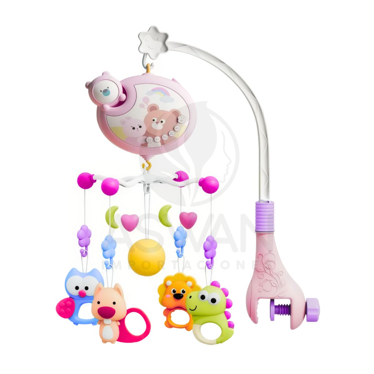 GENERICO - Móvil de Cuna de Osito Rosa
