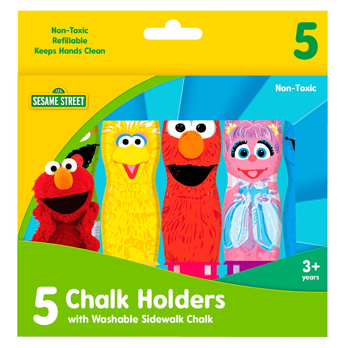 RED RIDGE - SOSTENEDOR PARA TIZAS O CRAYOLAS DE PLAZA SESAMO SET DE 5 SESAME STREET