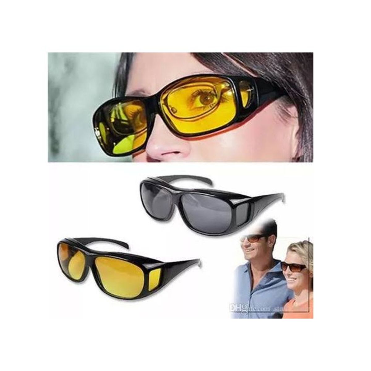 GENERICO - Lentes Doble HD Gafas Día y Noche para Manejo con Super Visión