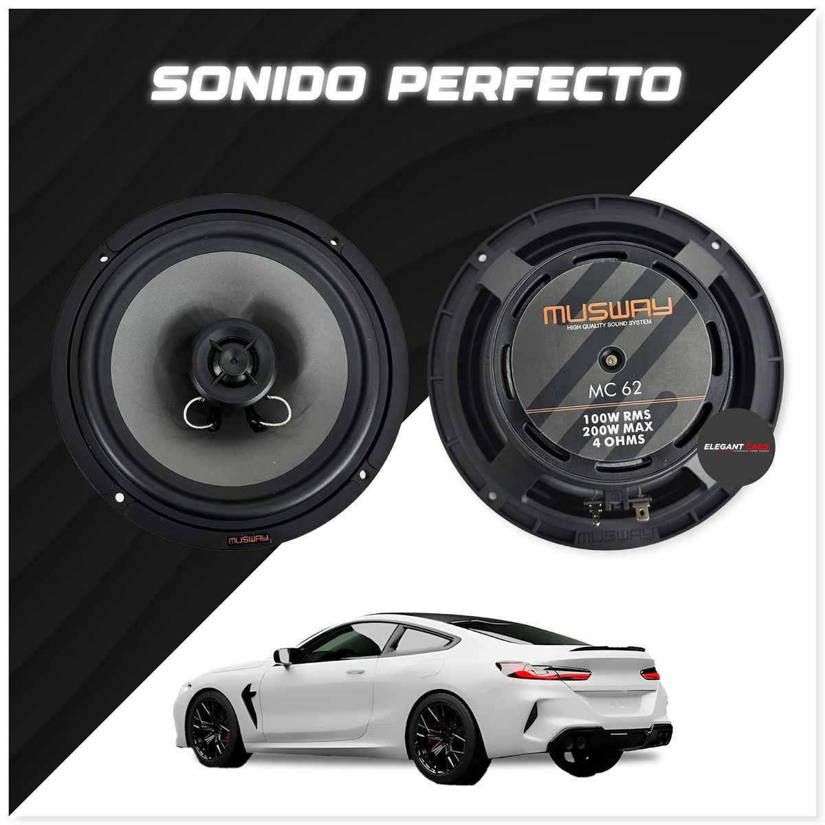 GENERICO - Parlantes Coaxial Musway Mc62 Mc Series 6.5  200w Peak Power