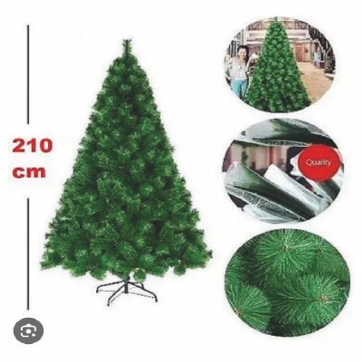GENERICO - ÁRBOL PINO NAVIDEÑO DE 3 CUERPOS – 2.10 M