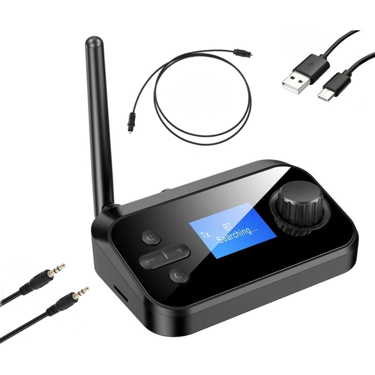 GENERICO - Receptor y transmisor de Audio Bluetooth multifunción inalámbrico Coaxial óptico AUX de 35mm C41