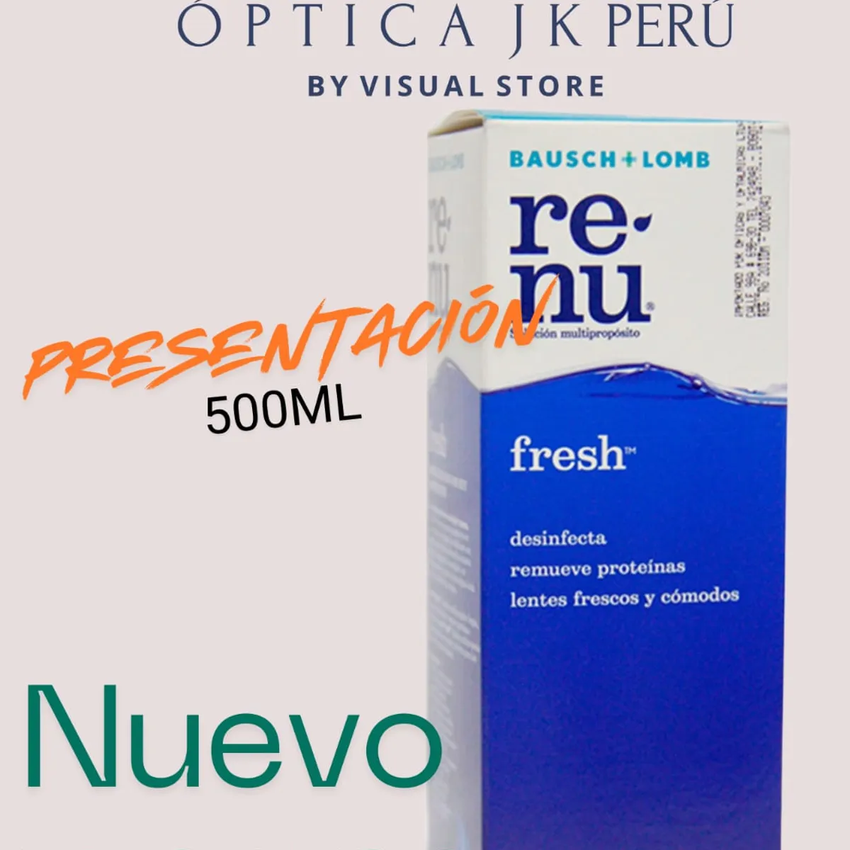 JK - RENU FRESH DE 500 ml  BAUSCH + LOMB  AMERICANO