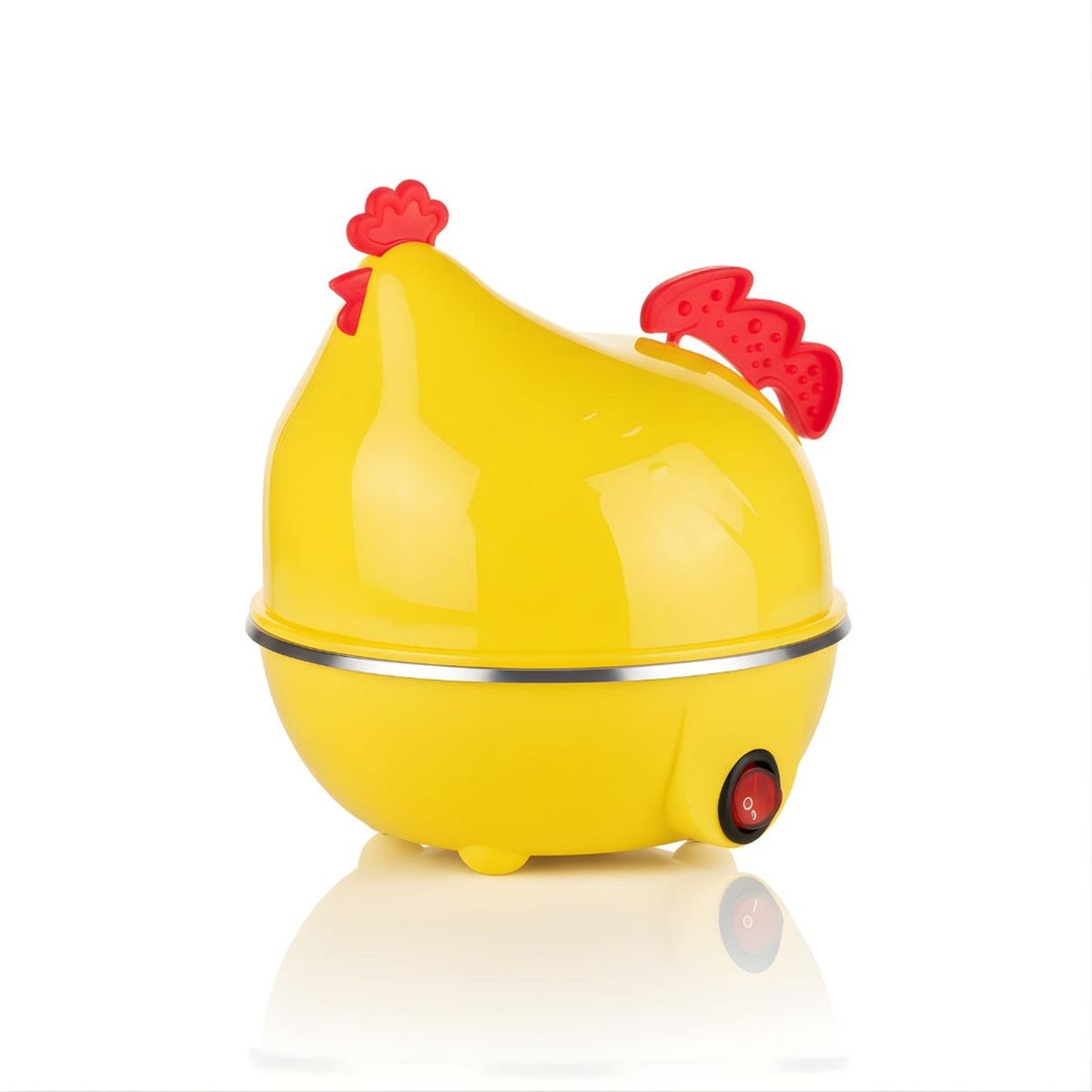 GENERICO - Hervidor Eléctrico de Huevos al Vapor Forma de Gallina 7 Huevos - Amarillo