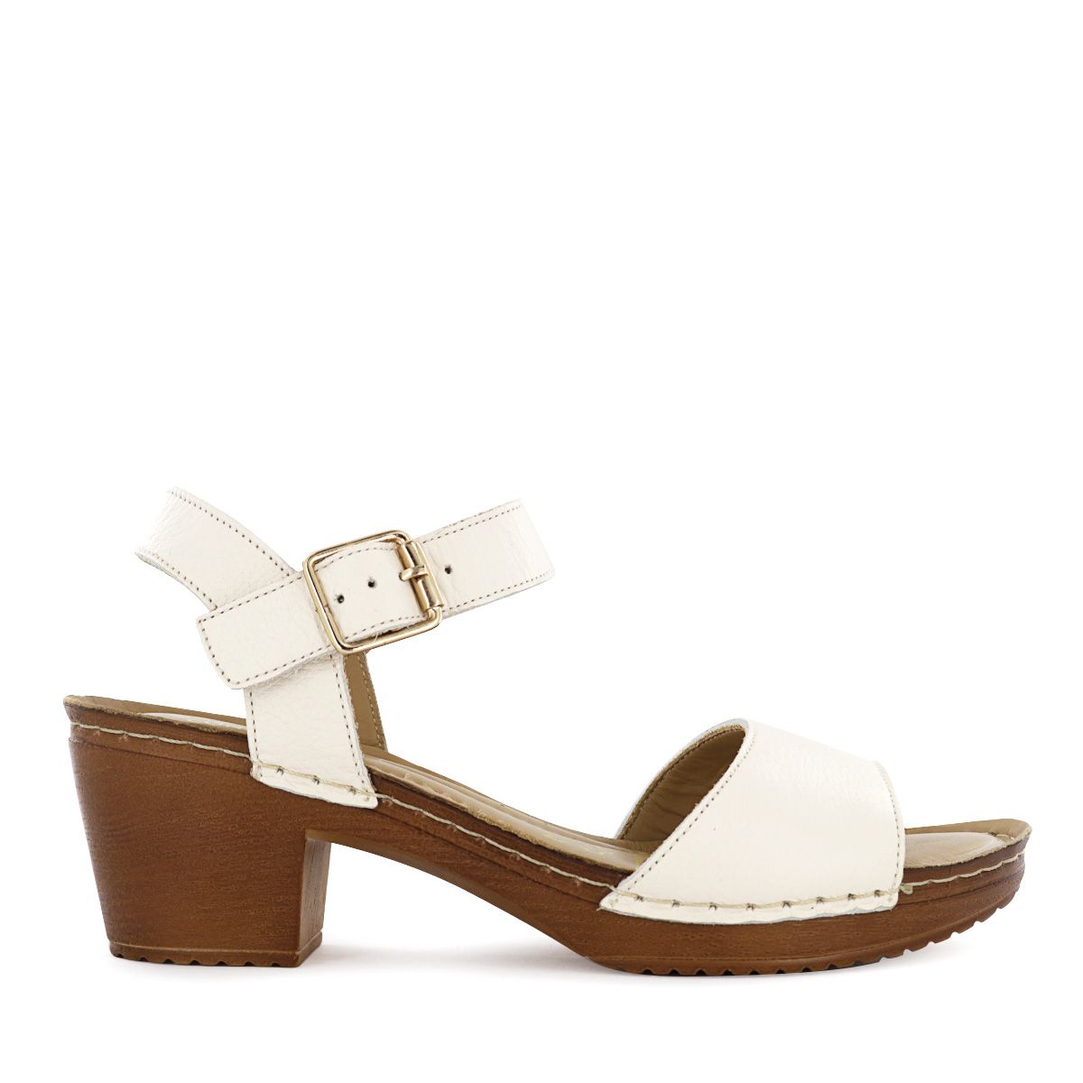 Ecco - Sandalia Ecco Cuero Mujer Mika04 Marfil
