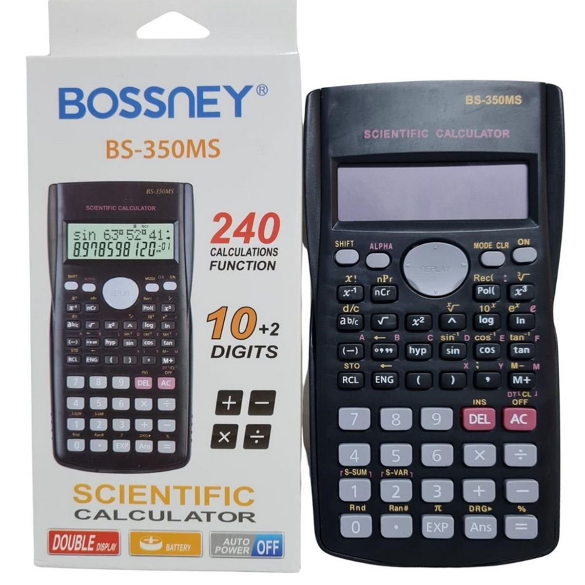 OEM - Calculadora Cientifica - 240 Funciones 2 Lineas - Bossney