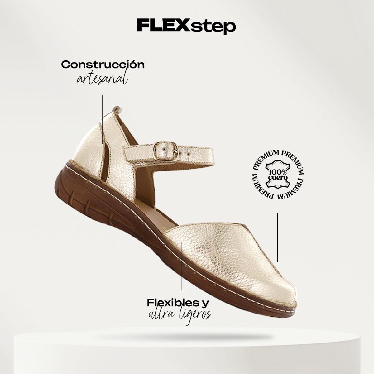 ECCO - Zapato Dorsey Ecco Cuero Folia Mujer Bonnie08 Oro