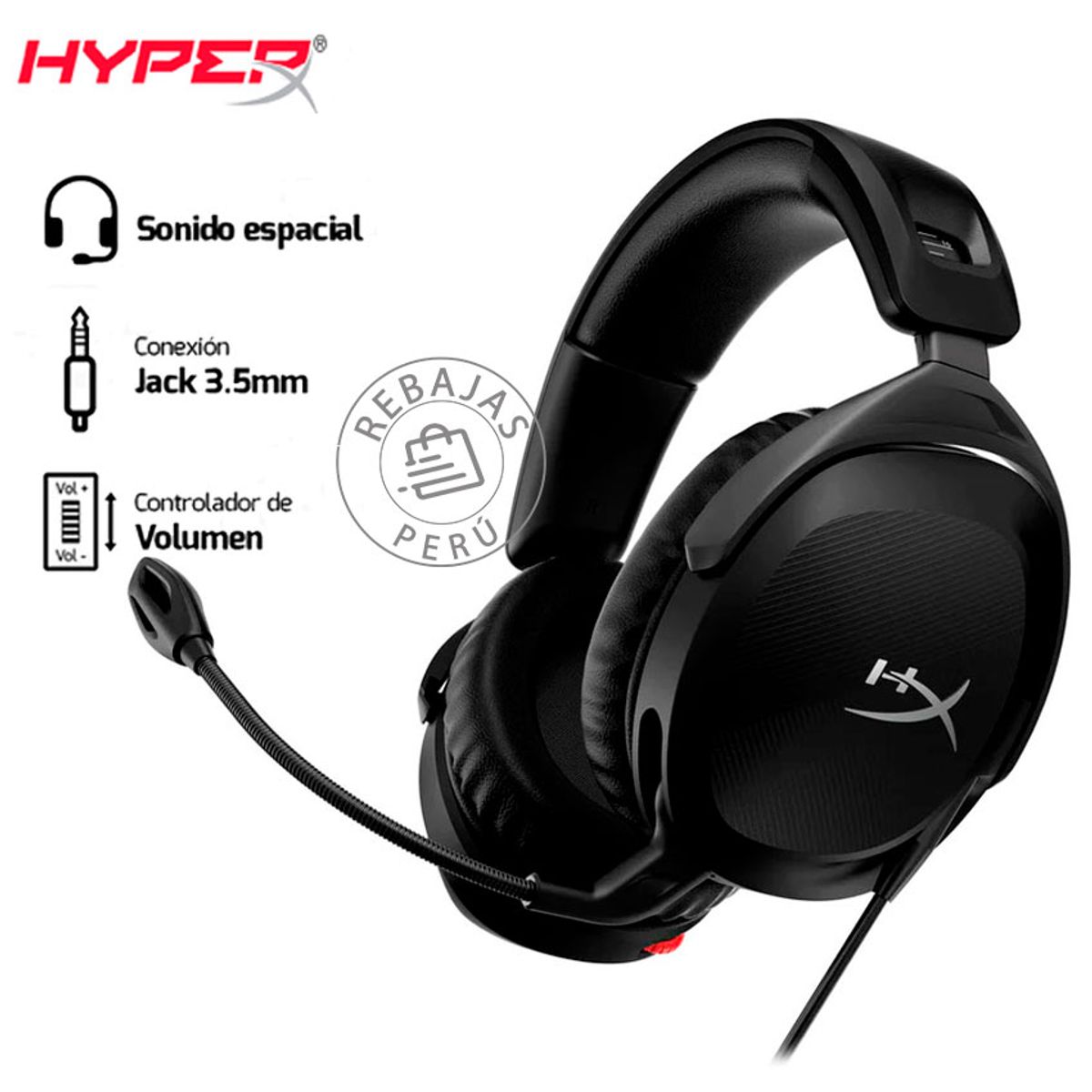 HYPERX - Audífonos Gamer HyperX Cloud Stinger 2 con Micrófono y DTS