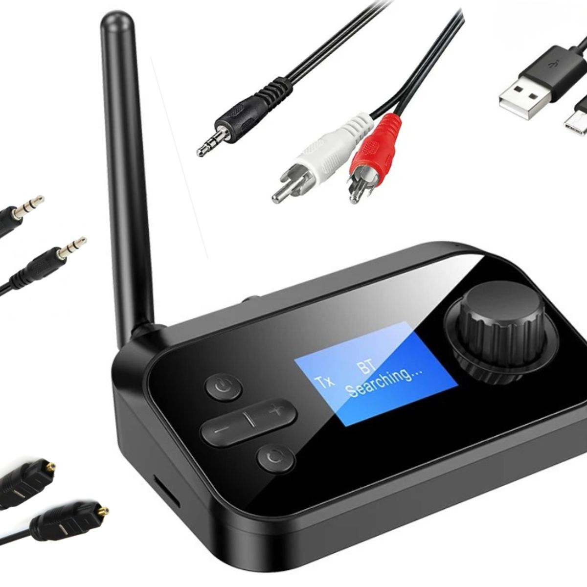 GENERICO - Bluetooth Receptor y transmisor de Audio inalámbrico Rca a jack óptico AUX de 35mm C41