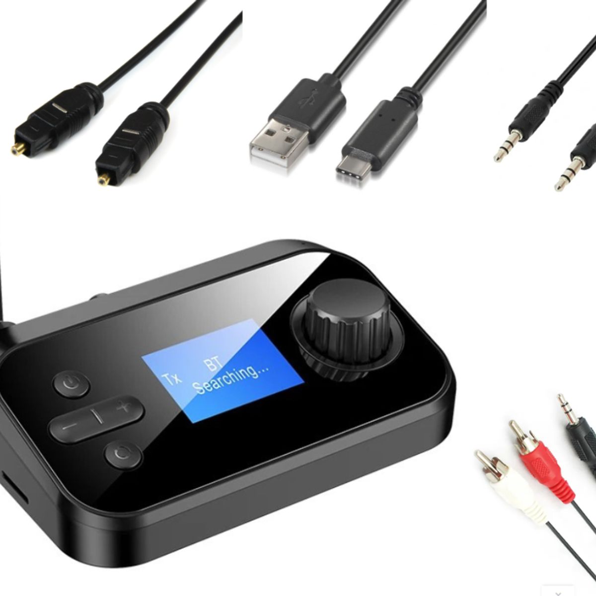 GENERICO - Bluetooth Receptor y transmisor de Audio inalámbrico Rca a jack óptico AUX de 35mm C41