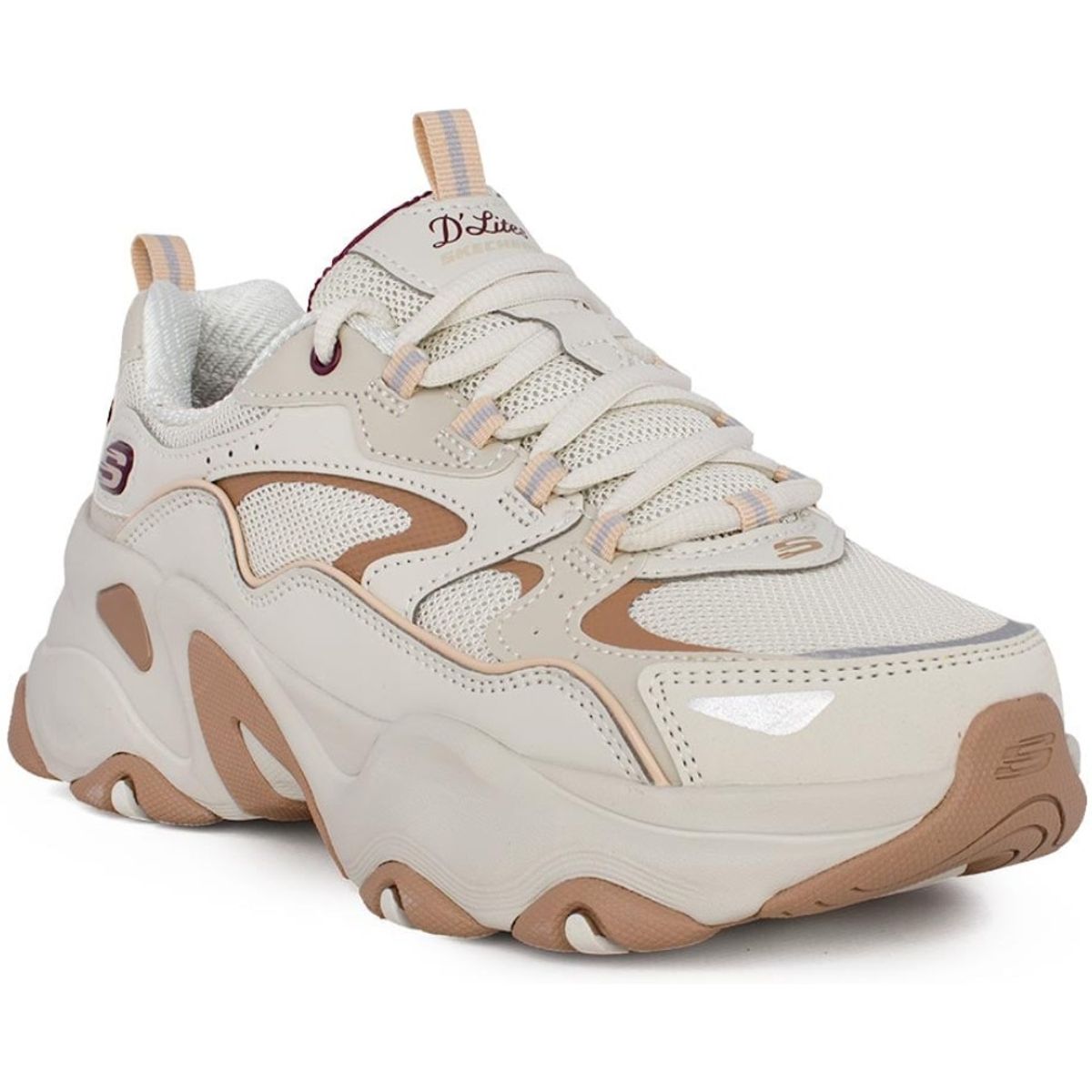 SKECHERS - Zapatilla Skechers DLites 50-Upgraded 150520OWBR Beige para Mujer