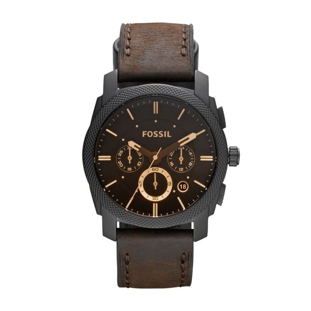 FOSSIL - Reloj Fossil Modern Machine FS4656 Marrón De Cuero Piel Para Hombre