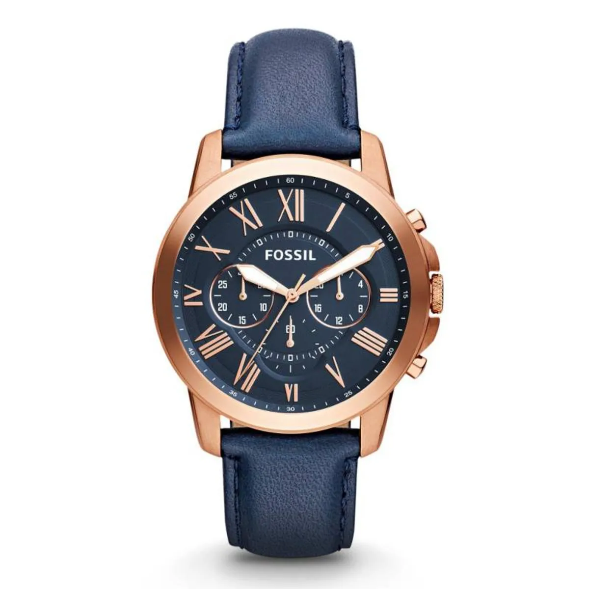 FOSSIL - Reloj Fossil Grant FS4835 Azul De Cuero Piel Para Hombre
