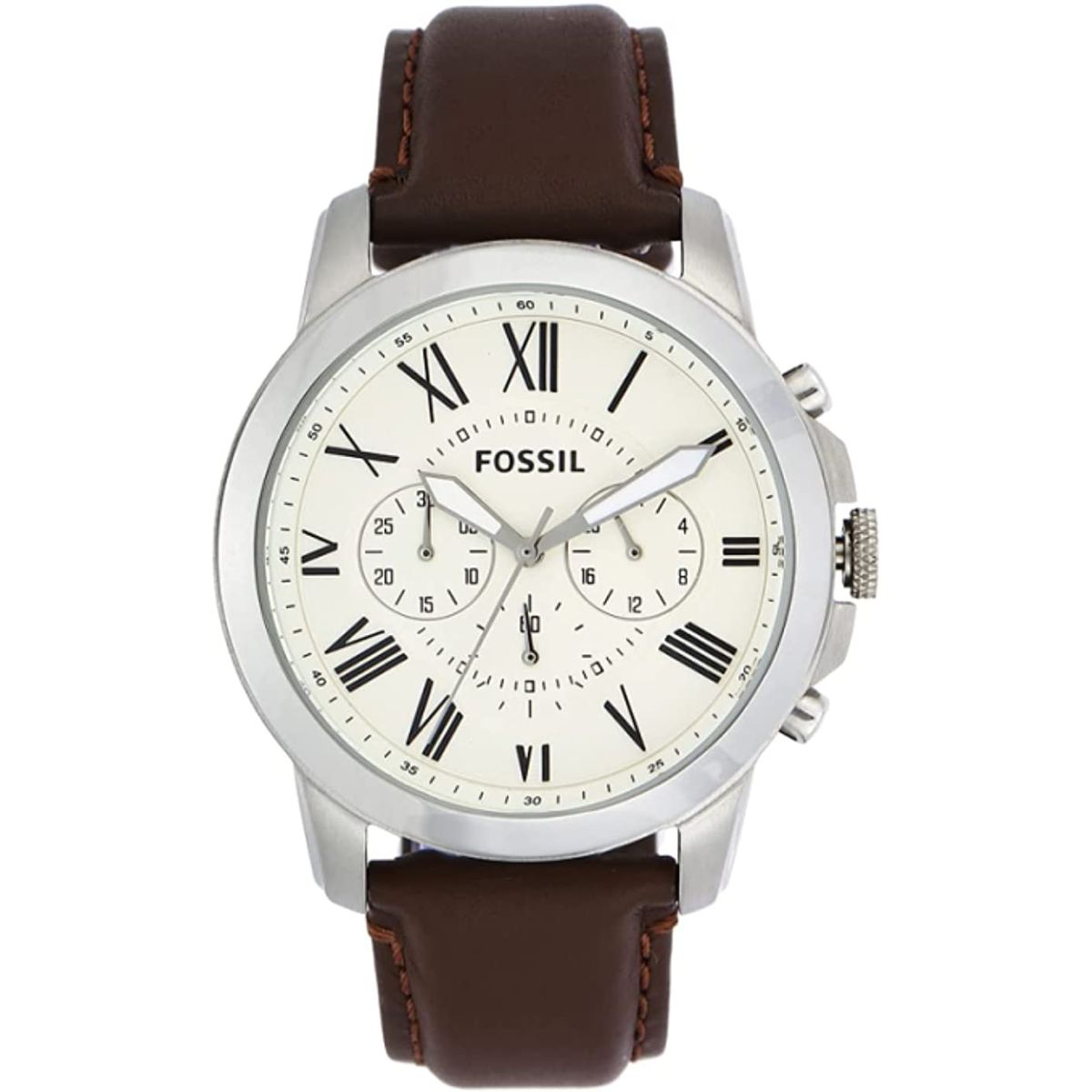 FOSSIL - Reloj Fossil Grant FS4735 Marrón De Cuero Piel Para Hombre