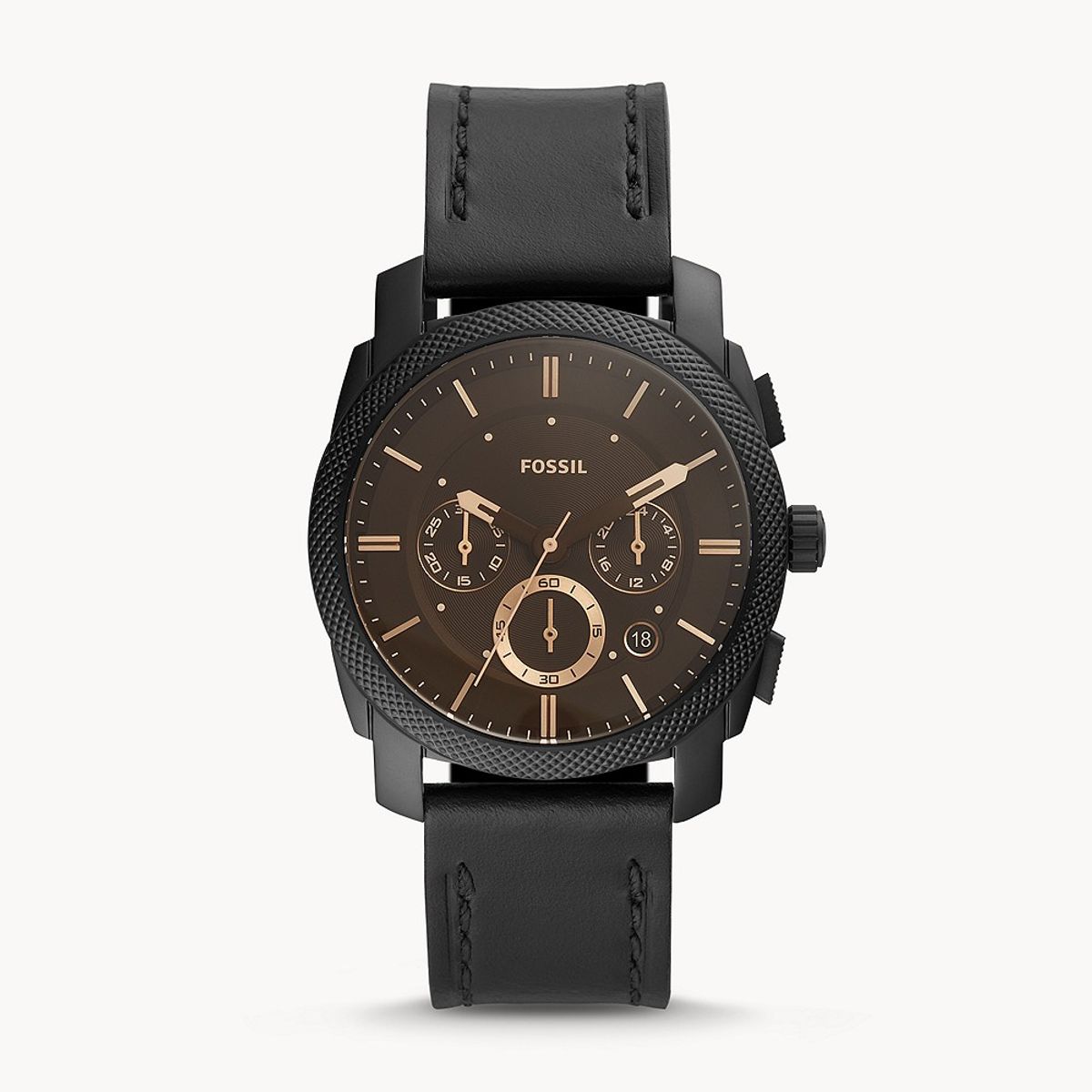 FOSSIL - Reloj Fossil Modern Machine FS5586 Negro De Cuero Piel Para Hombre