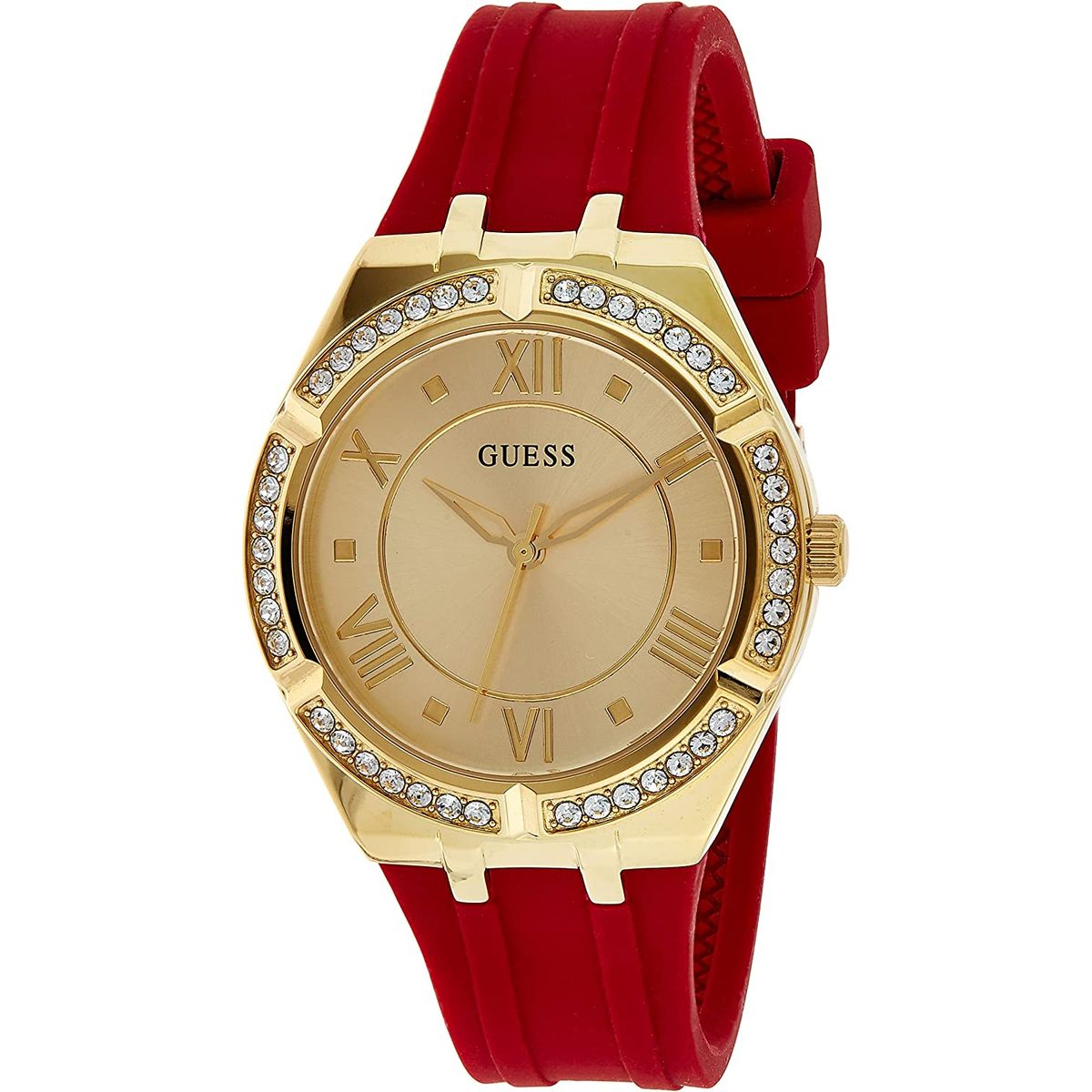 GUESS - Reloj Guess Cosmo GW0034L6 Rojo De Silicona Para Mujer