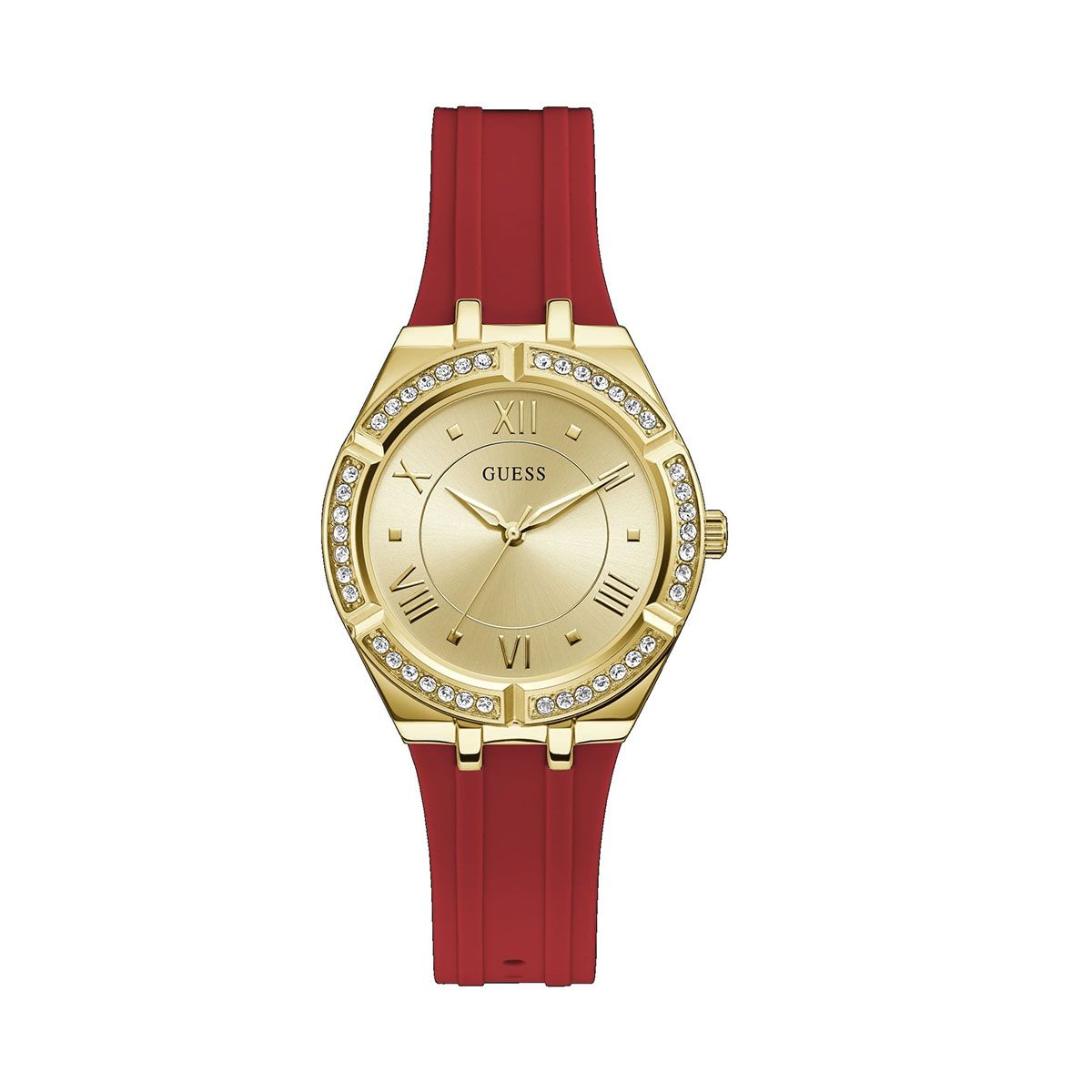GUESS - Reloj Guess Cosmo GW0034L6 Rojo De Silicona Para Mujer