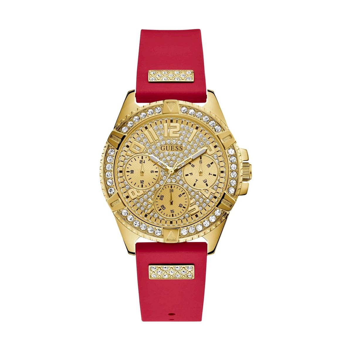 GUESS - Reloj Guess Athena GW0045L2 Rojo De Silicona Para Mujer