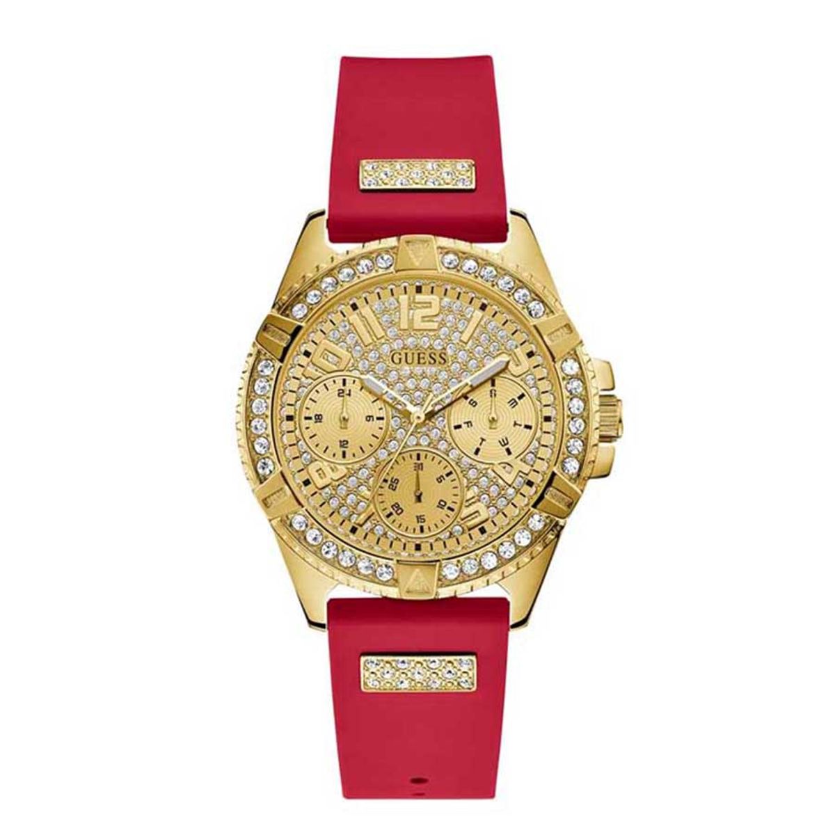 GUESS - Reloj Guess Athena GW0045L2 Rojo De Silicona Para Mujer
