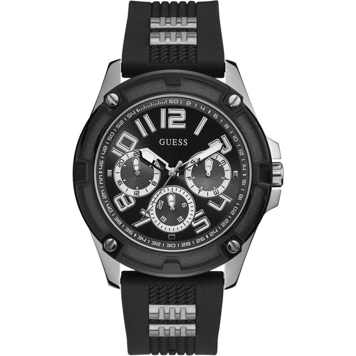 GUESS - Reloj Guess Delta GW0051G1 Negro De Silicona Para Hombre