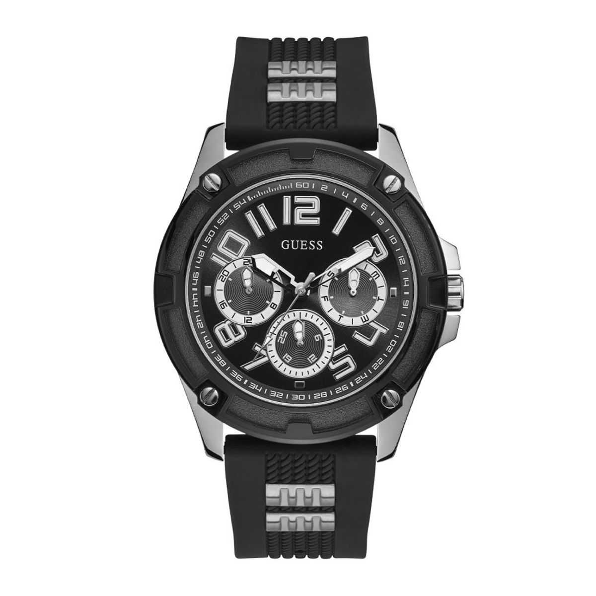 GUESS - Reloj Guess Delta GW0051G1 Negro De Silicona Para Hombre
