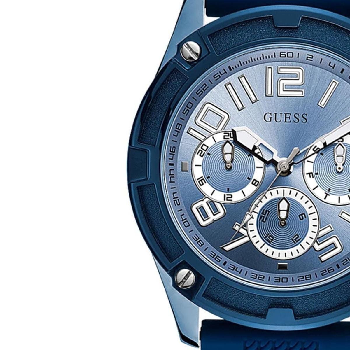 GUESS - Reloj Guess Delta GW0051G4 Azul De Silicona Para Hombre