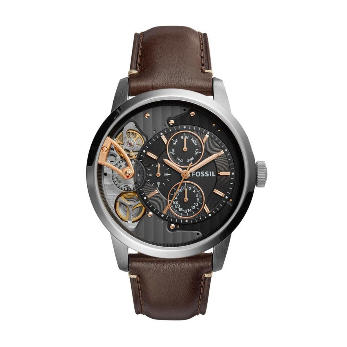 FOSSIL - Reloj Fossil Townsman ME1163 Marrón De Cuero Piel Para Hombre