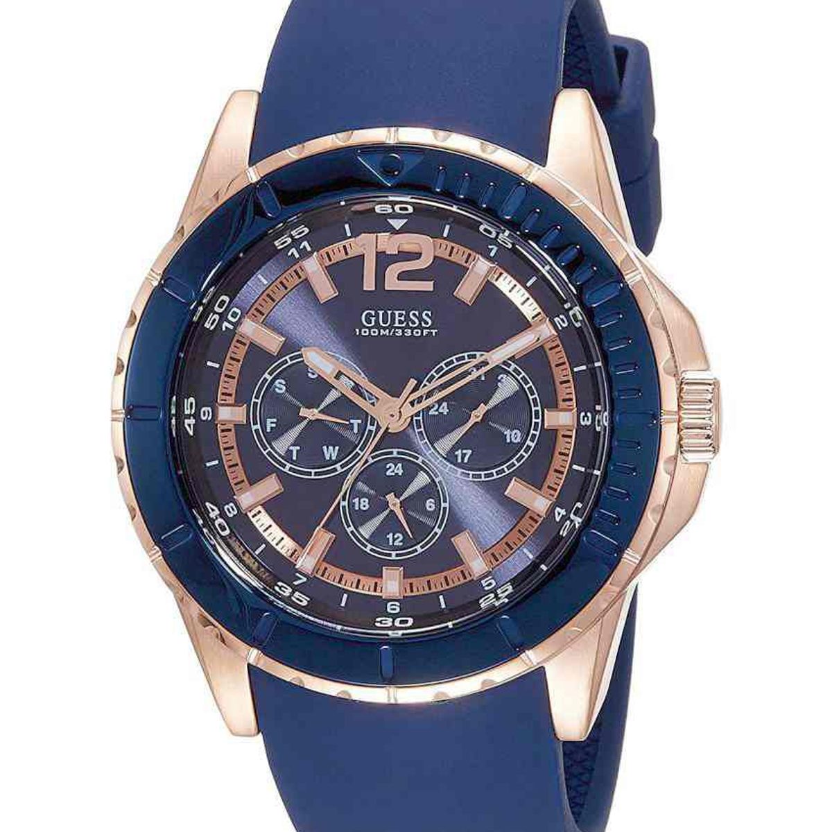GUESS - Reloj Guess Maverick W0485G1 Azul De Caucho Para Hombre