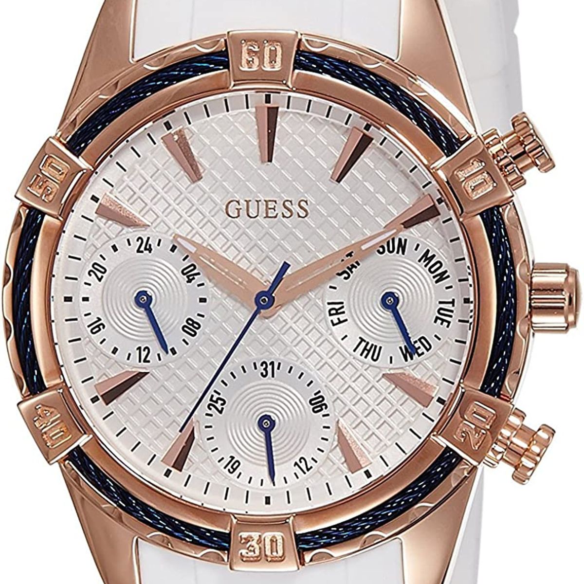 GUESS - Reloj Guess Catalina W0562L1 Blanco De Silicona Para Mujer