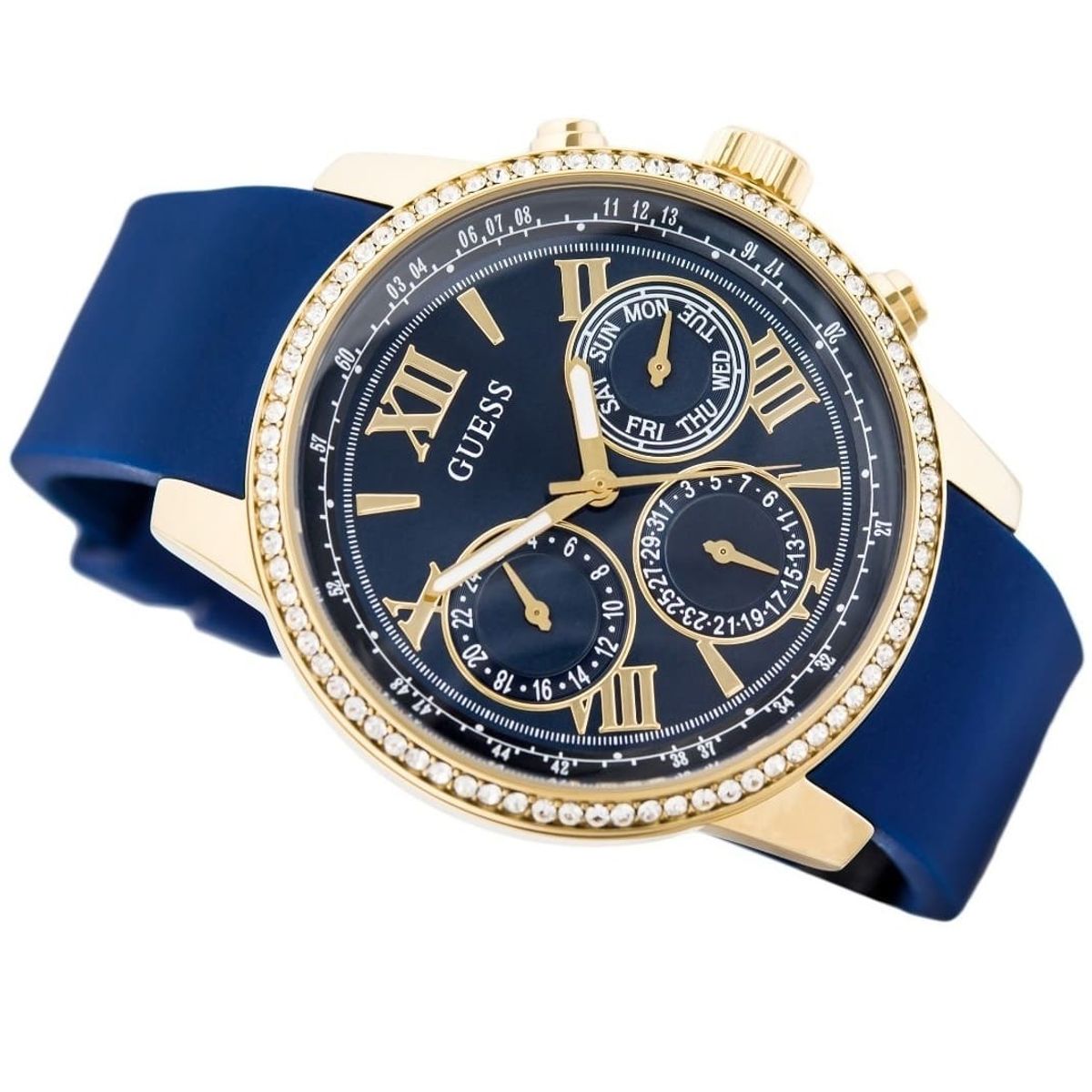 GUESS - Reloj Guess Classic W0616L2 Azul De Silicona Para Mujer