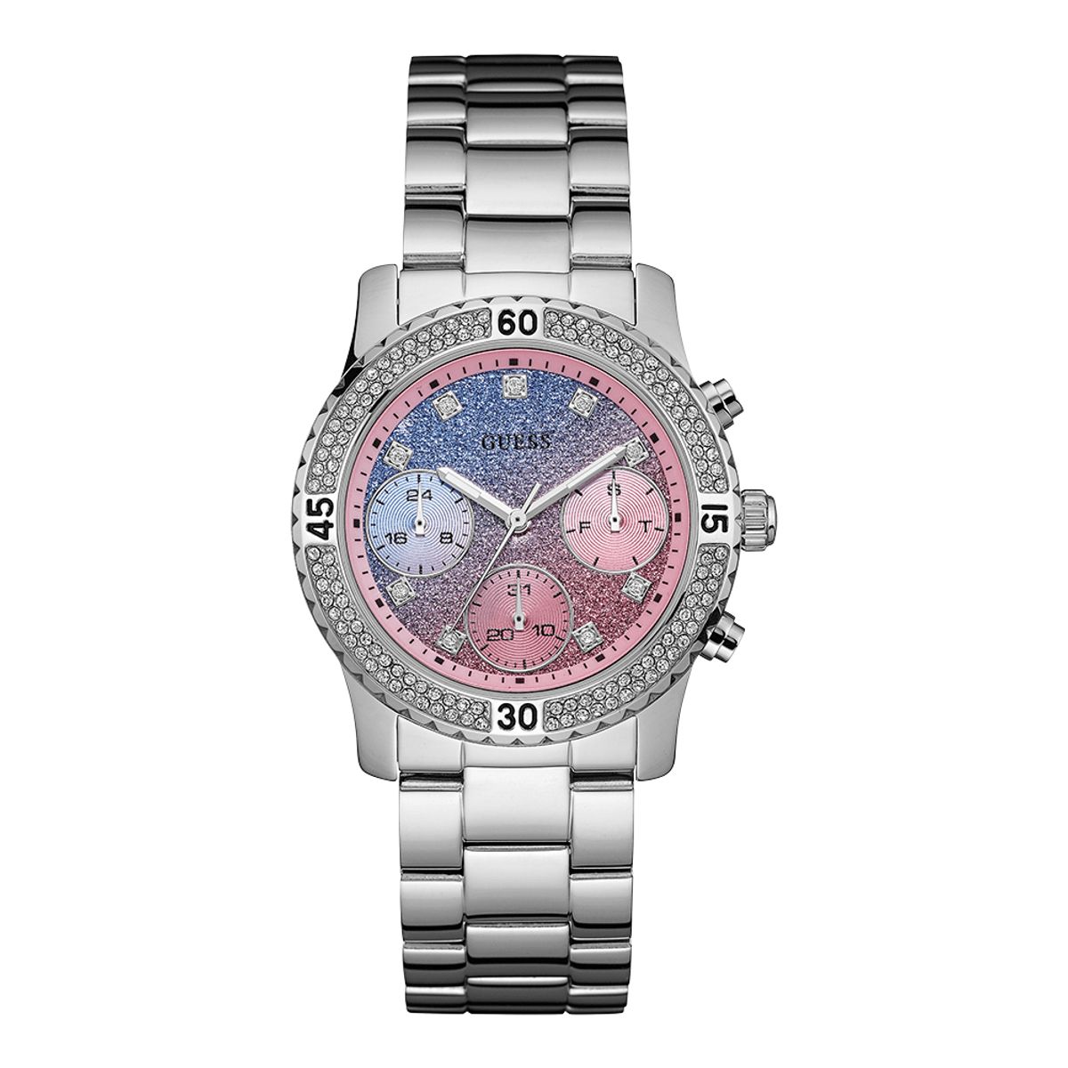 GUESS - Reloj Guess Confetti W0774L1 Plateado De Acero inoxidable Para Mujer