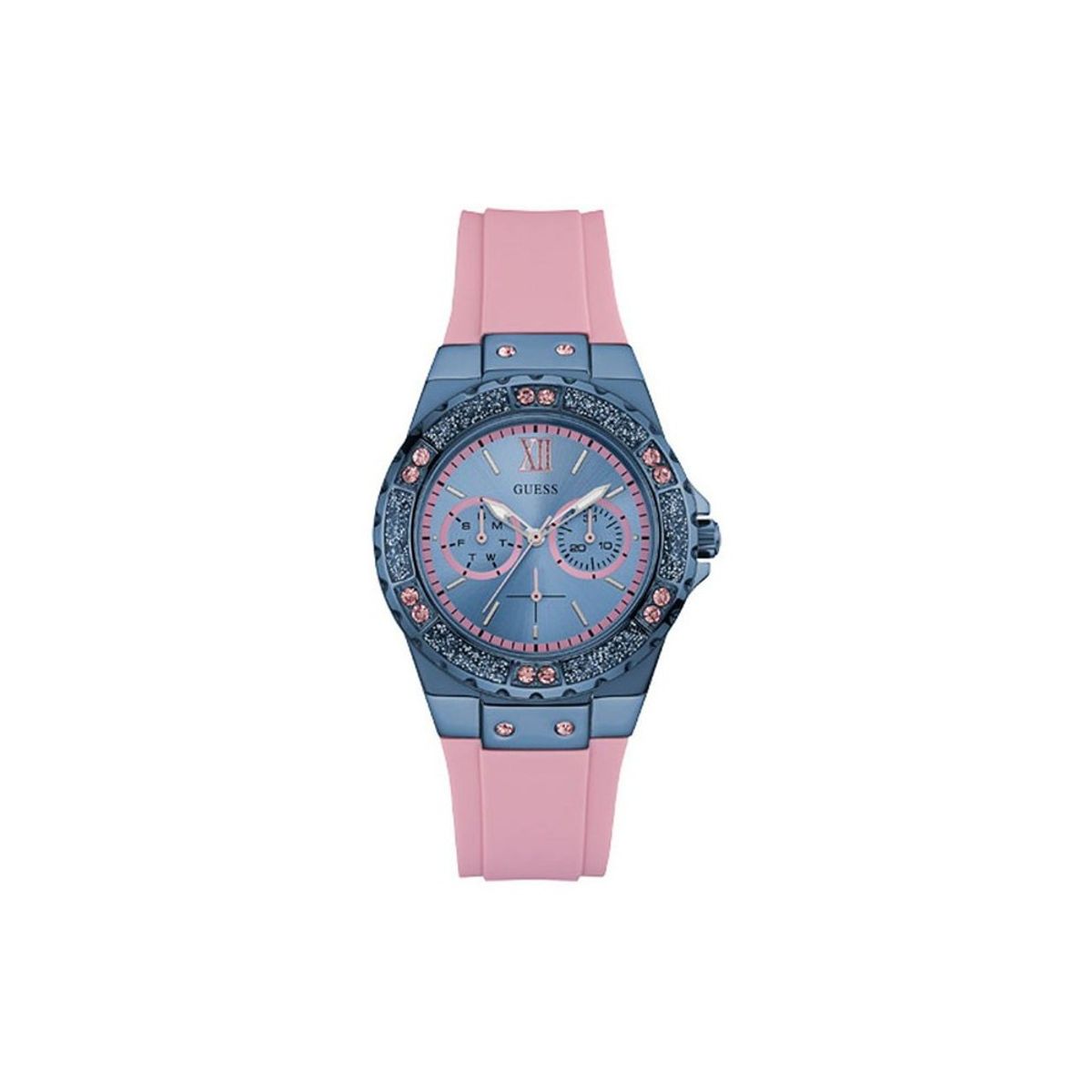 GUESS - Reloj Guess Classic W0775L5 Rosa De Silicona Para Mujer