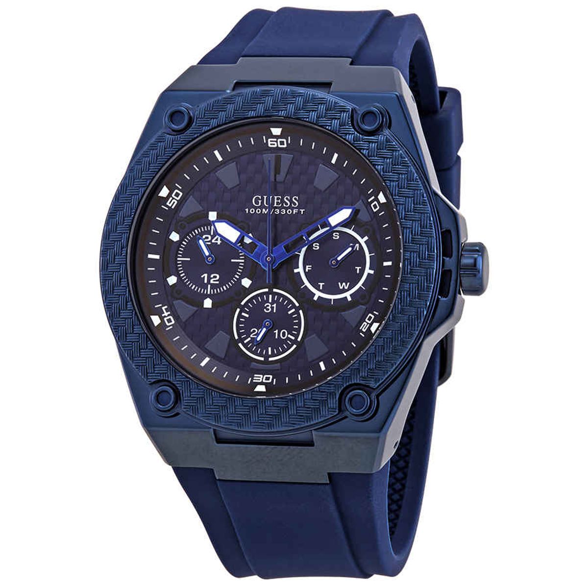 GUESS - Reloj Guess Legacy W1049G7 Azul De Silicona Para Hombre