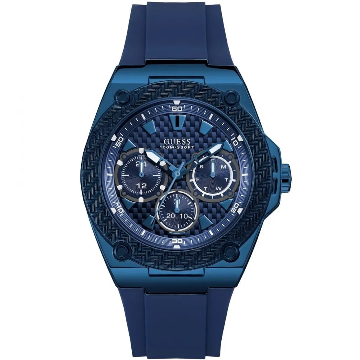 GUESS - Reloj Guess Legacy W1049G7 Azul De Silicona Para Hombre