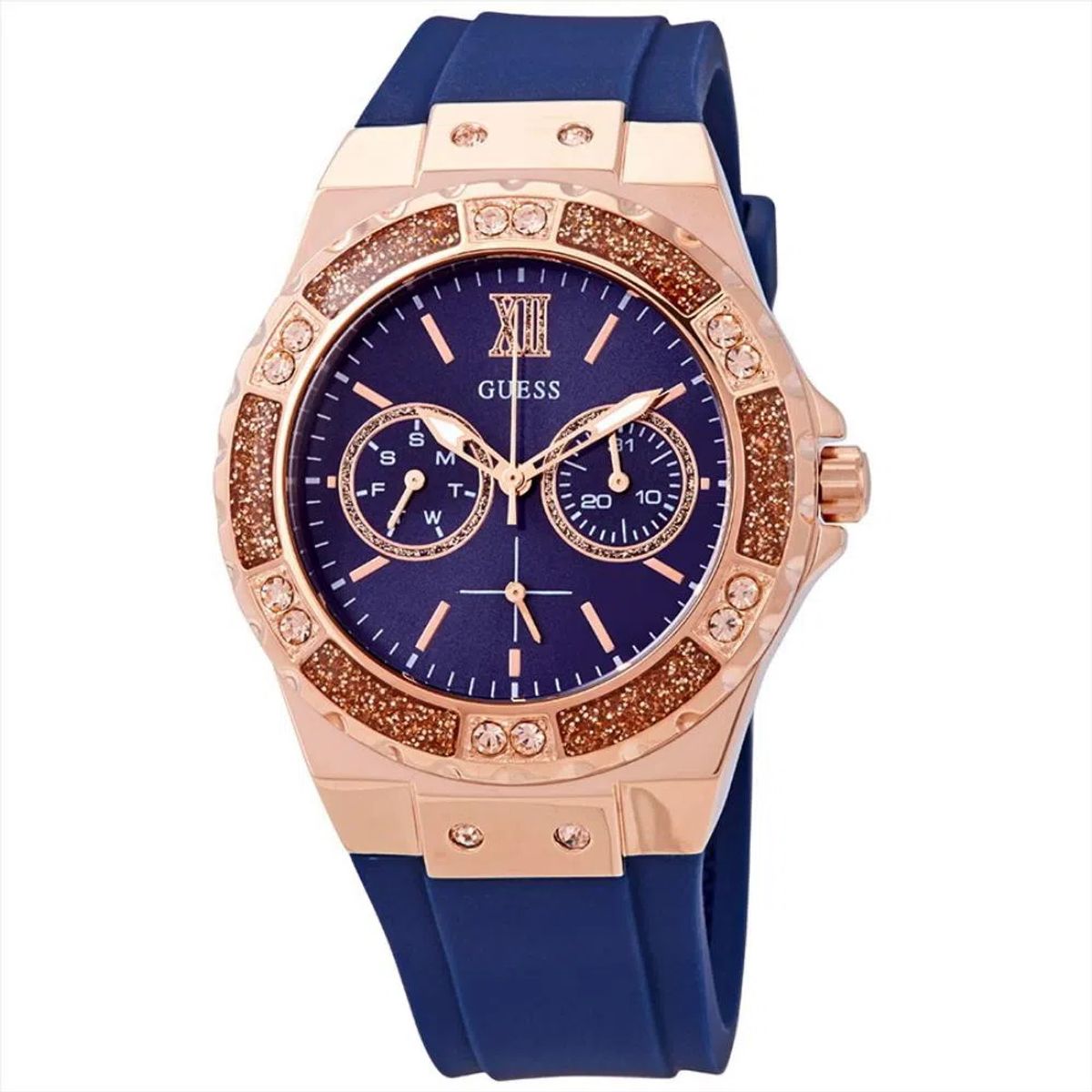 GUESS - Reloj Guess Limelight W1053L1 Azul De Silicona Para Mujer