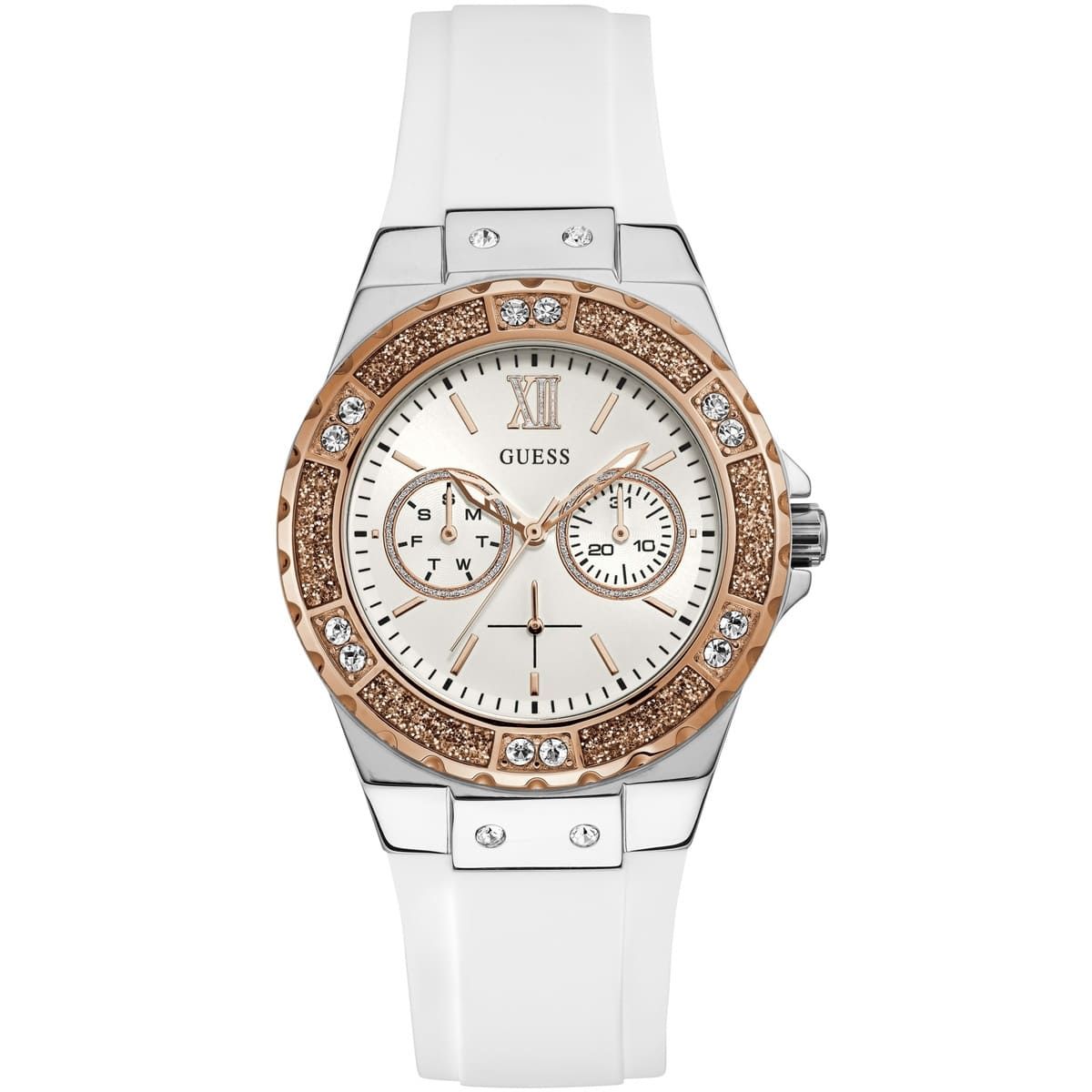 GUESS - Reloj Guess Limelight W1053L2 Blanco De Silicona Para Mujer