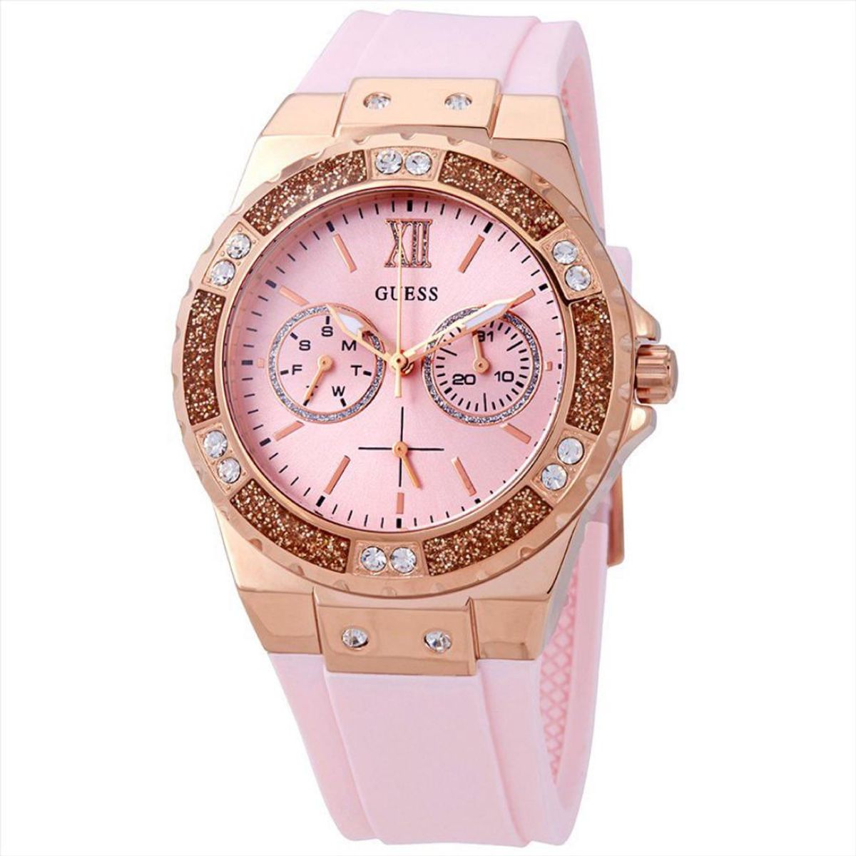 GUESS - Reloj Guess Limelight W1053L3 Rosa De Silicona Para Mujer
