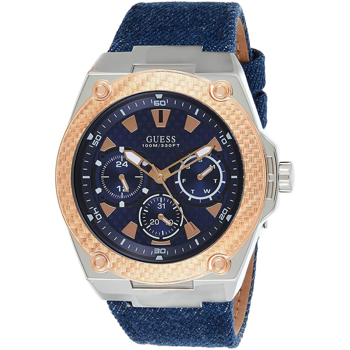 GUESS - Reloj Guess Legacy W1058G1 Azul De Silicona Para Hombre