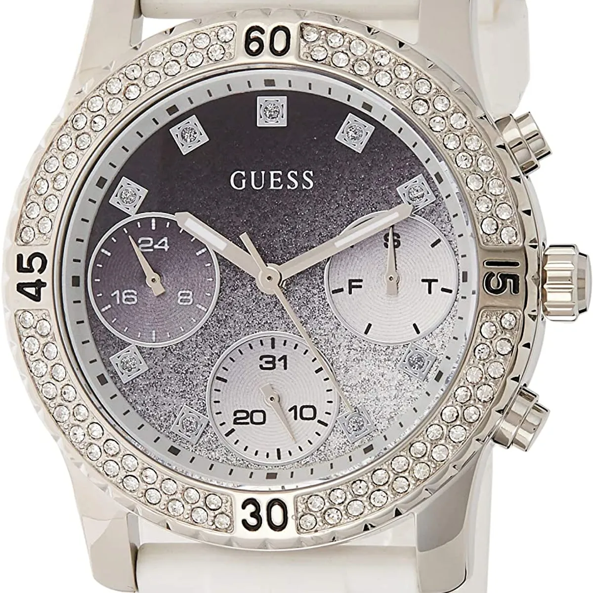 GUESS - Reloj Guess Confetti W1098L1 Blanco De Silicona Para Mujer