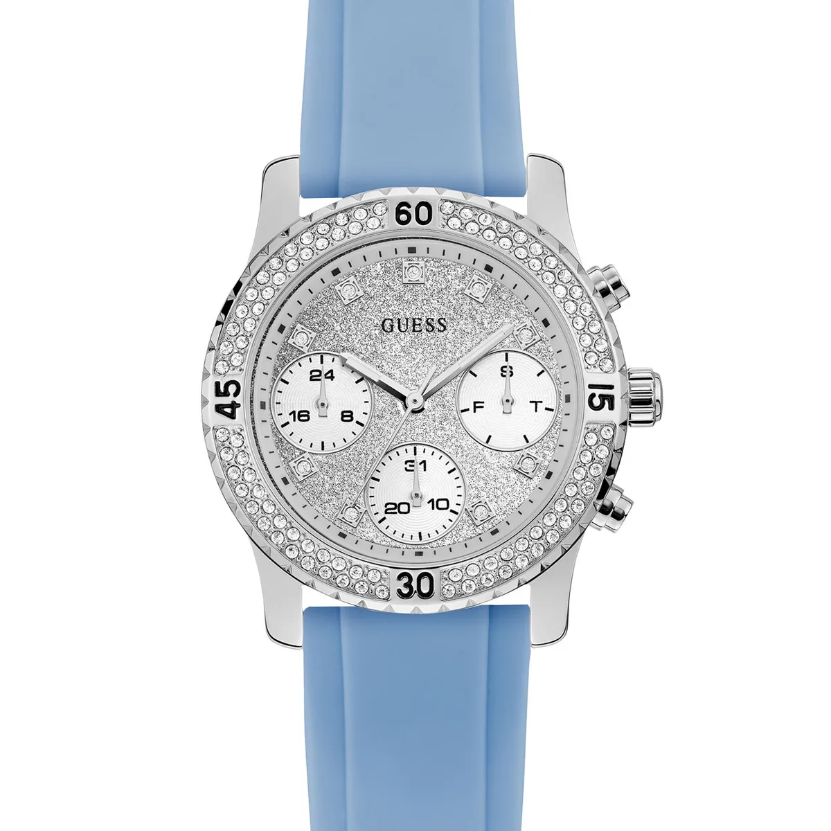 GUESS - Reloj Guess Confetti W1098L3 Azul De Silicona Para Mujer