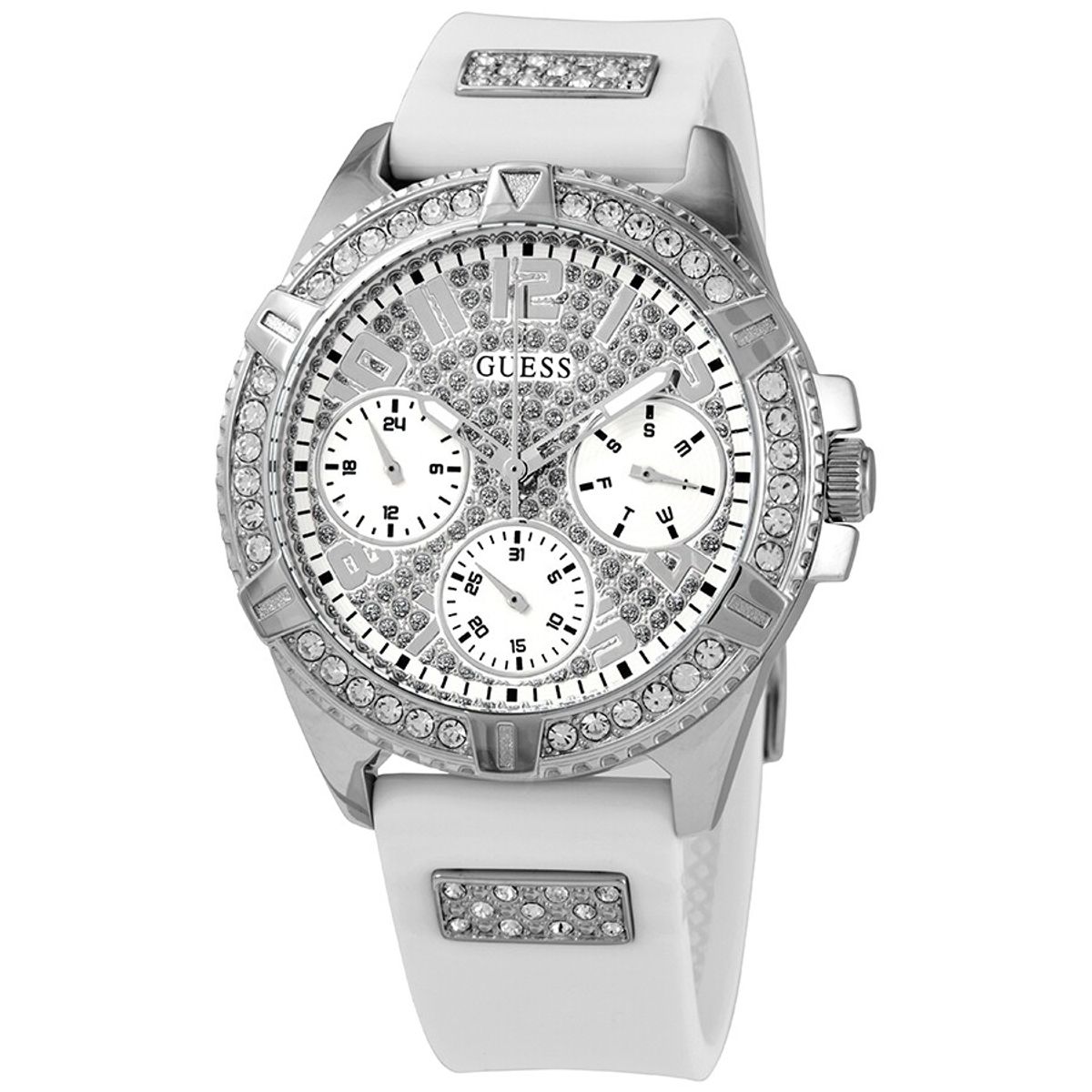 GUESS - Reloj Guess Lady Frontier W1160L4 Blanco De Caucho Para Mujer
